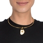 FF Talisman Yellow Gold Plated With Enamel Collar Necklace-